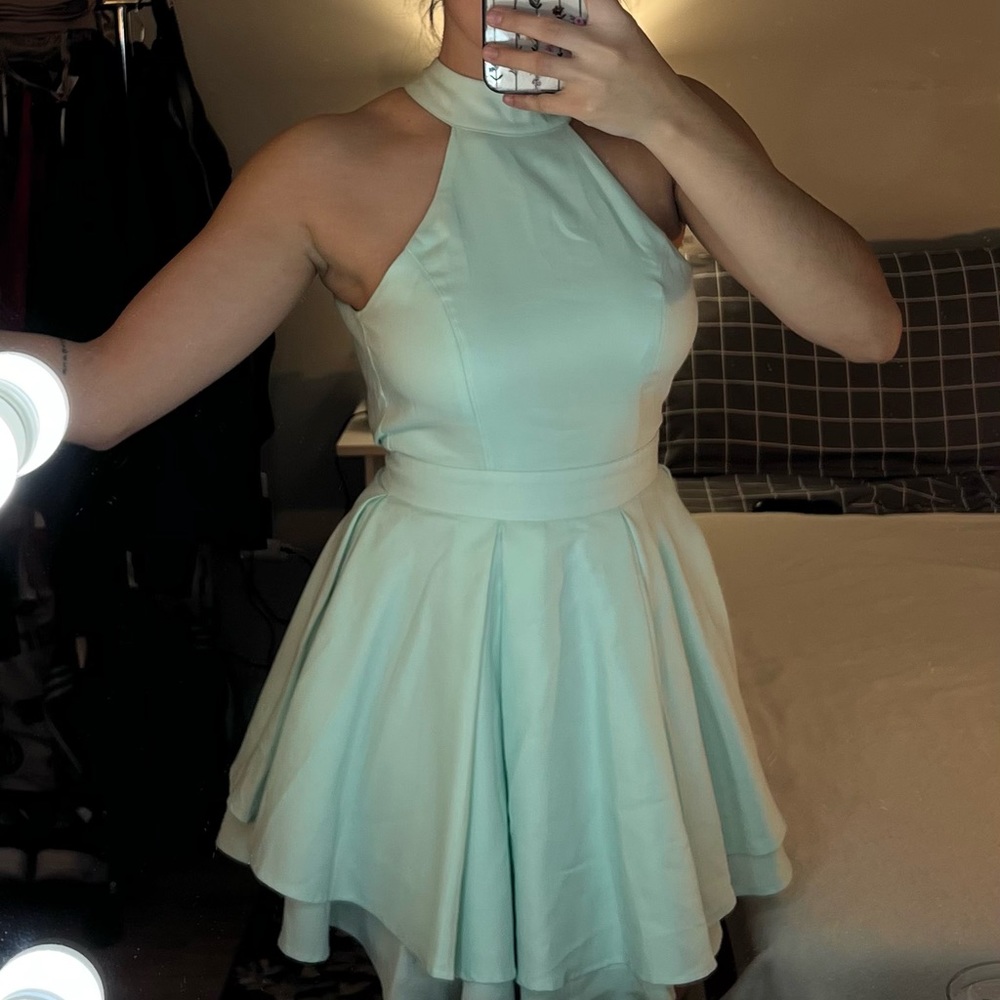 Mint green shaker lulus dress